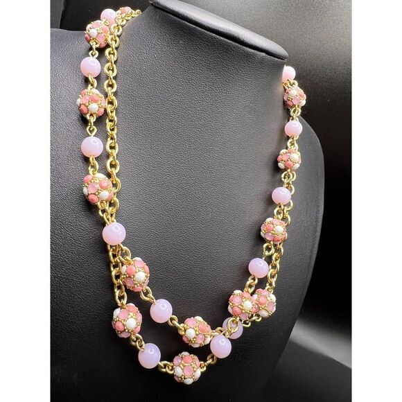 Talbots Pink Mosaic Necklace - Picture 6 of 7